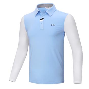 PGM高爾夫男裝長袖t恤GOLF服裝冰絲袖速干吸汗運動上衣高爾夫衣服