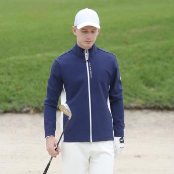 高爾夫男裝秋冬golf外套2022新款服裝風衣保暖內里加絨長袖球衣男