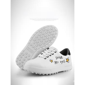PGM兒童高爾夫球鞋男女童印花少兒golf運動鞋防水透氣防滑青少年