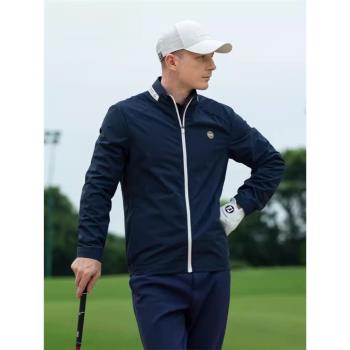 美國PGA高爾夫服裝春男士運動外套防風防雨立領拉鏈golf運動上衣