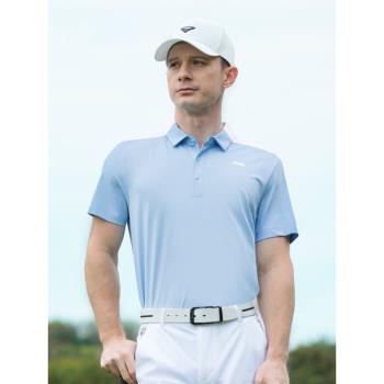 PGM高爾夫服裝男夏季短袖T恤透氣速干彈力運動上衣24新款百搭男裝