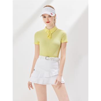 femt golf高爾夫上衣女短袖T恤夏季修身透氣女士球衣韓版運動衫