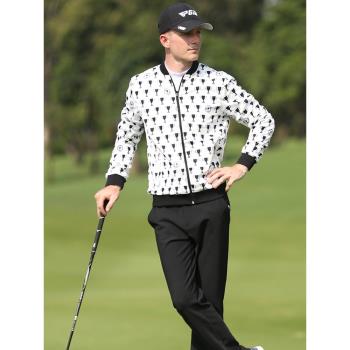 PGM高爾夫服裝男士秋冬季戶外運動風衣加厚防風防雨夾克golf外套