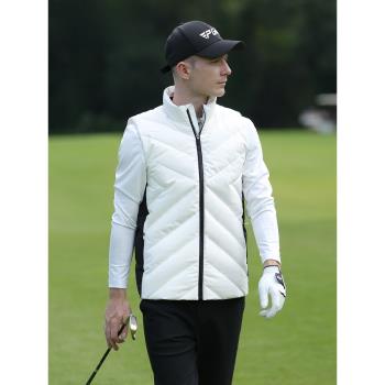 高爾夫服裝男士羽絨服馬甲秋冬款防風保暖背心golf男裝白鴨絨外套
