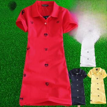 polo短袖連衣裙夏季高爾夫