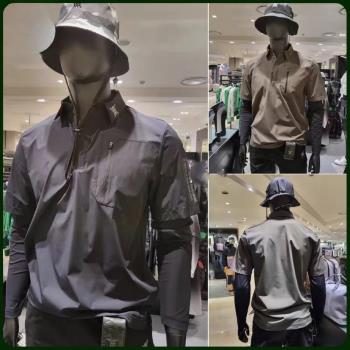 polo衫新款韓國原單高爾夫服裝男冰絲袖速干golf防曬戶外運動上衣