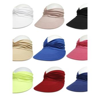 韓國夏季時尚防曬空頂帽女戶外跑步運動騎行遮陽帽網球高爾夫帽子