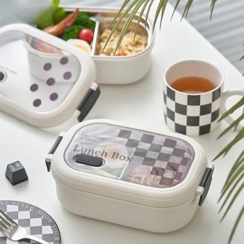 不銹鋼保溫飯盒ins風專用分隔食品級分格便攜便當餐盒學生上班族