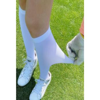 韓國高爾夫球襪白冰感色襪子golf過膝防曬襪子運動服裝女士冰絲UV