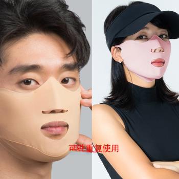 可洗高爾夫球防曬面膜臉貼防紫外線golf防曬面罩韓國MS1重復使用