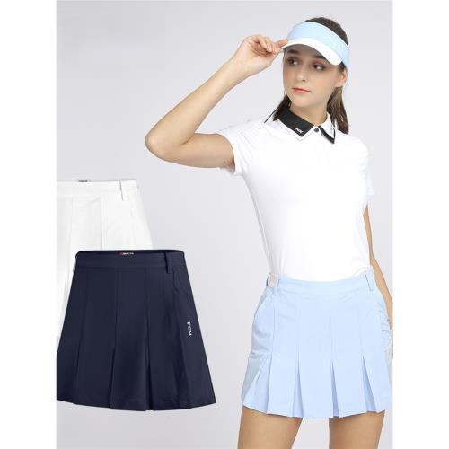 PGM高爾夫裙女春夏百褶裙2025新款高腰顯瘦jk短裙小個子a字半身裙