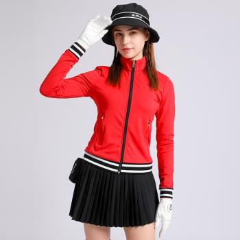 高爾夫服裝外套女春秋防風長袖修身運動外套高端短裙顯瘦速干套裝