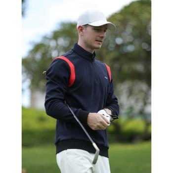 PGM高爾夫外套男士秋冬季長袖t恤加絨加厚保暖上衣golf服裝Polo衫