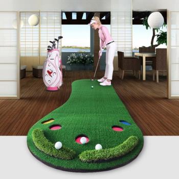 便攜高爾夫推桿練習器大腳丫迷你果嶺模擬訓練毯家用golf用品新款