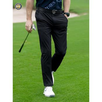 PGA 透氣孔高爾夫褲子男士夏季運動長褲柔軟彈力涼爽透氣速干面料