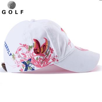 高爾夫球帽子女士韓版棒球帽遮陽戶外太陽帽 刺繡帽子夏季鴨舌帽