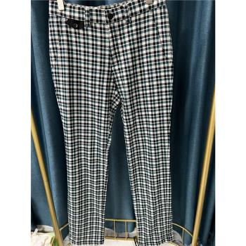 29T10 高爾夫舒服男士秋冬款新品加厚保暖格子潮流風長褲顯瘦推薦