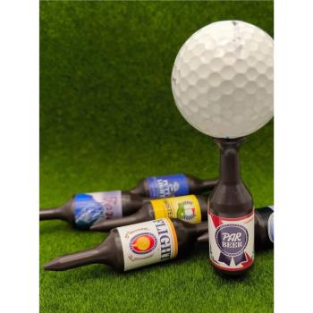 網紅高爾夫球tee啤酒瓶創意球梯塑料限位T單支禮盒裝golf用品配件