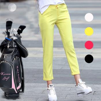 高爾夫褲子女士服裝彈力速幹修身夏季九分褲golf球運動休閑女褲子