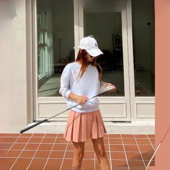 韓國高爾夫裙2023新款夏季女生服裝golf球下裝百褶裙子高端運動