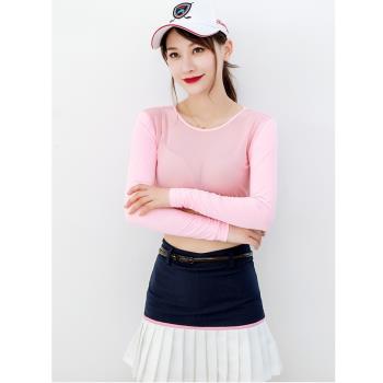 TTYGJ高爾夫女裝防曬衣 golf夏季運動戶外鍛煉冰絲袖打底爾夫服裝