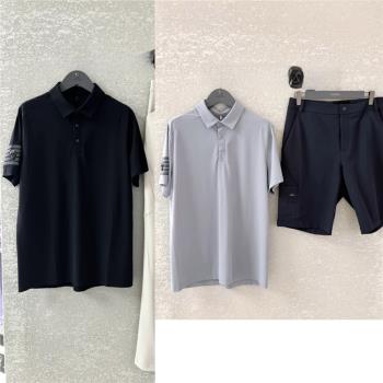 夏季新款韓國代購高爾夫男裝短袖T恤速干透氣POLO衫彈力運動上衣