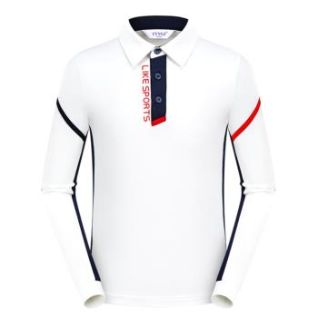 T125兒童高爾夫衣服長袖男女童golf服裝青少年翻領運動POLO衫球衣