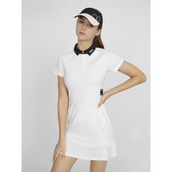 PGA高爾夫連衣裙時尚韓版收腰中短裙戶外運動POLO裙golf女裝裙子