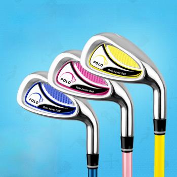 新款 POLO 高爾夫兒童球桿 男女童7號鐵 golf初學者練習桿 碳桿