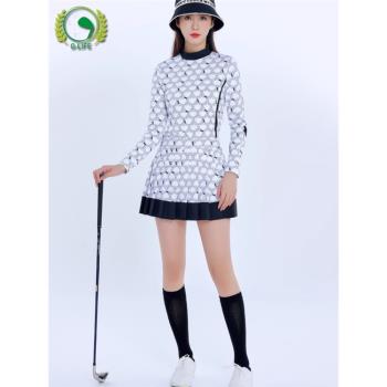 G-LIFE高爾夫女裝套裝秋冬女款網球服golf服裝高檔款長袖短裙褲