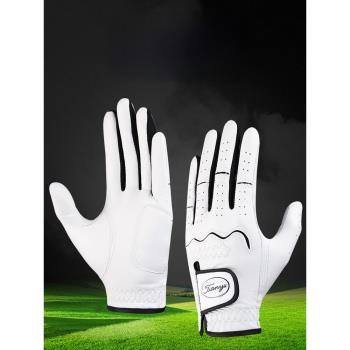 TTYGJ高爾夫手套男士真皮柔軟舒適golf羊皮手套防滑運動手套左手