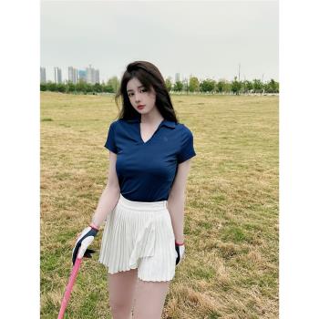 高爾夫服裝女夏季高爾夫短袖女高爾夫裙韓版高爾夫套裝golf女裝