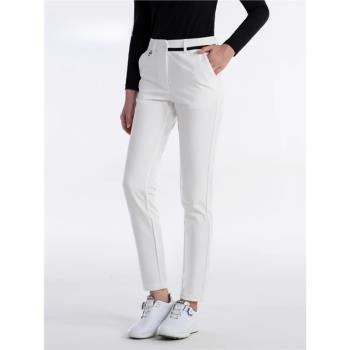 美國PGA 秋冬高爾夫褲子女士長褲 彈力拼色設計修身顯瘦時尚運動