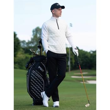 高爾夫服裝男長袖外套時尚立領韓版衛衣秋冬golf男裝夾棉保曖球衣