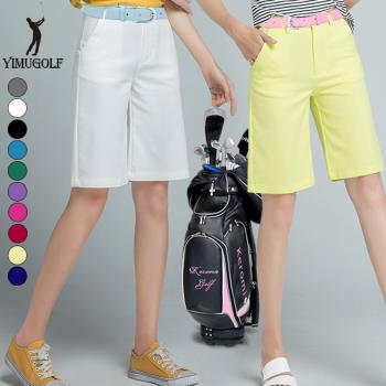 高爾夫褲子女士服裝彈力速干修身夏季六分褲golf球運動休閑女短褲