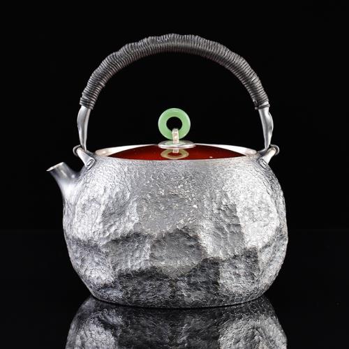 世器 銀壺純銀9999燒水壺純手工銀茶壺家用泡茶煮水壺電陶爐