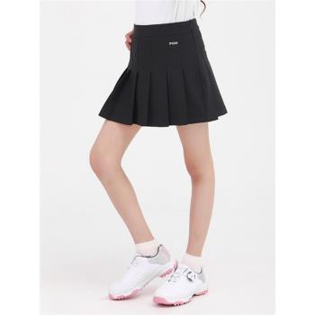 女童高爾夫短裙防走光彈力運動golf球褲兒童百褶裙2023年pgm新款