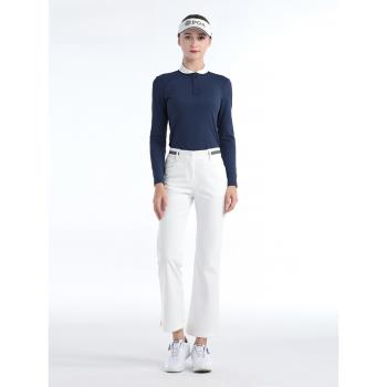 PGA高爾夫服裝女長袖T恤時尚高端golf女裝速干透氣運動polo衫上衣