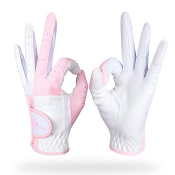 T27高爾夫手套女款雙手GOLF超纖細布手套可水洗耐磨初學手套雙手
