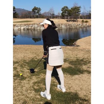 雙色韓國秋冬高爾夫防曬打底褲防寒女士絲襪韓國無縫全包腳golf自