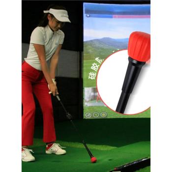正確發聲可調節高爾夫揮桿練習棒賽前熱身訓練器初學golf運備裝備