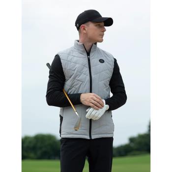 PGA 高爾夫服裝 男士秋冬運動馬甲 防風保暖 立領設計 簡約百搭