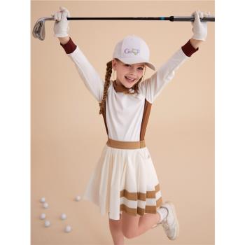 Minigolf春夏高爾夫兒童裝吸汗透氣2023新款戶外女童長袖運動服裝