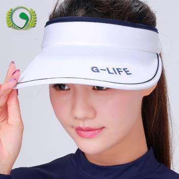 高爾夫球帽大帽檐G-L 女士高爾夫帽子 戶外運動無頂帽 防曬遮陽帽