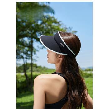 高爾夫帽子女遮陽帽遮臉防紫外線大檐戶外運動太陽帽golf女裝帽子