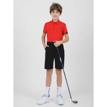 PGM高爾夫男童短褲夏季薄款2024新款兒童青少年運動褲子外穿速干