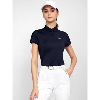 PGM高爾夫套裝女夏季顯高顯瘦短袖t恤2024新款夏季網球運動polo衫