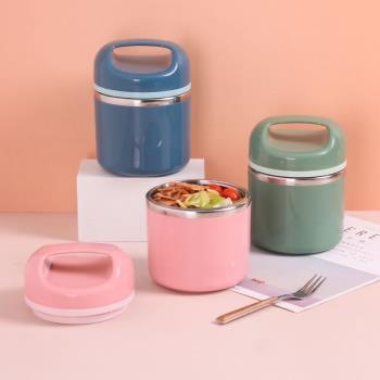 日式不銹鋼保溫飯盒大容量三層保溫餐盒密封提手便攜學生單層飯盒