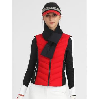 PGM高爾夫女士羽絨服馬甲秋冬新款防風保暖時尚運動golf上衣外套