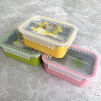不銹鋼飯盒保溫便當盒兒童餐盒日式學生上班族單層午餐盒便攜塑料